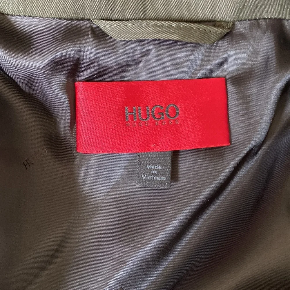 NWOT Hugo Red Men's Dark Green Bingou Zip-off Hood Field Jacket - Picture 4 of 7